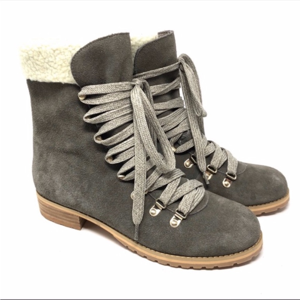 Sole Society ADA Suede Lace Up Boots